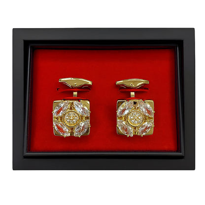 Gold & Crystal Radiance Cufflinks