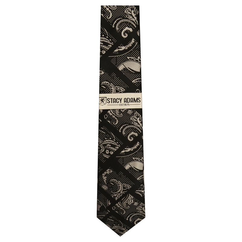 STACY ADAMS TIE/HANKEY SET