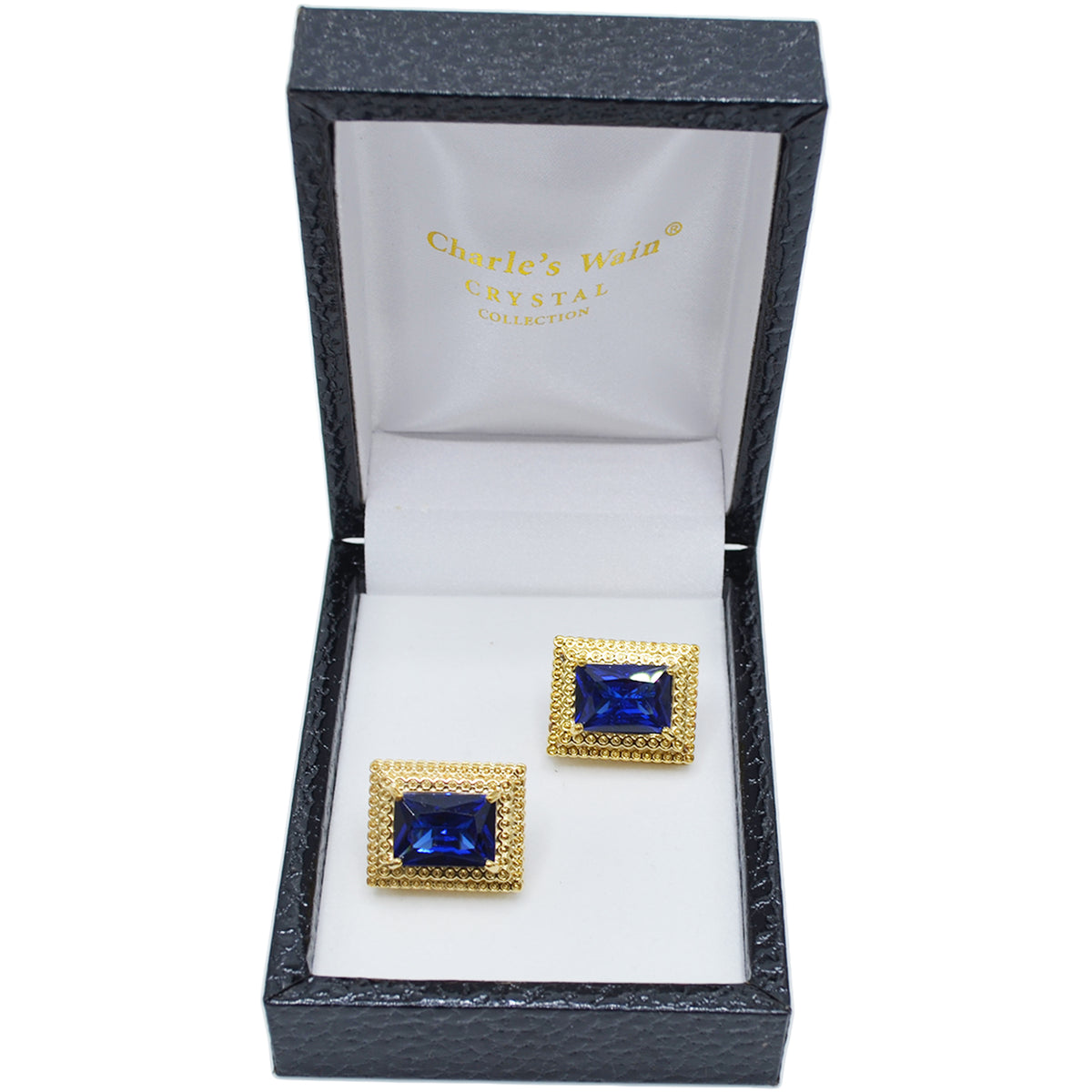 GOLD CUFFLINK WITH STONE