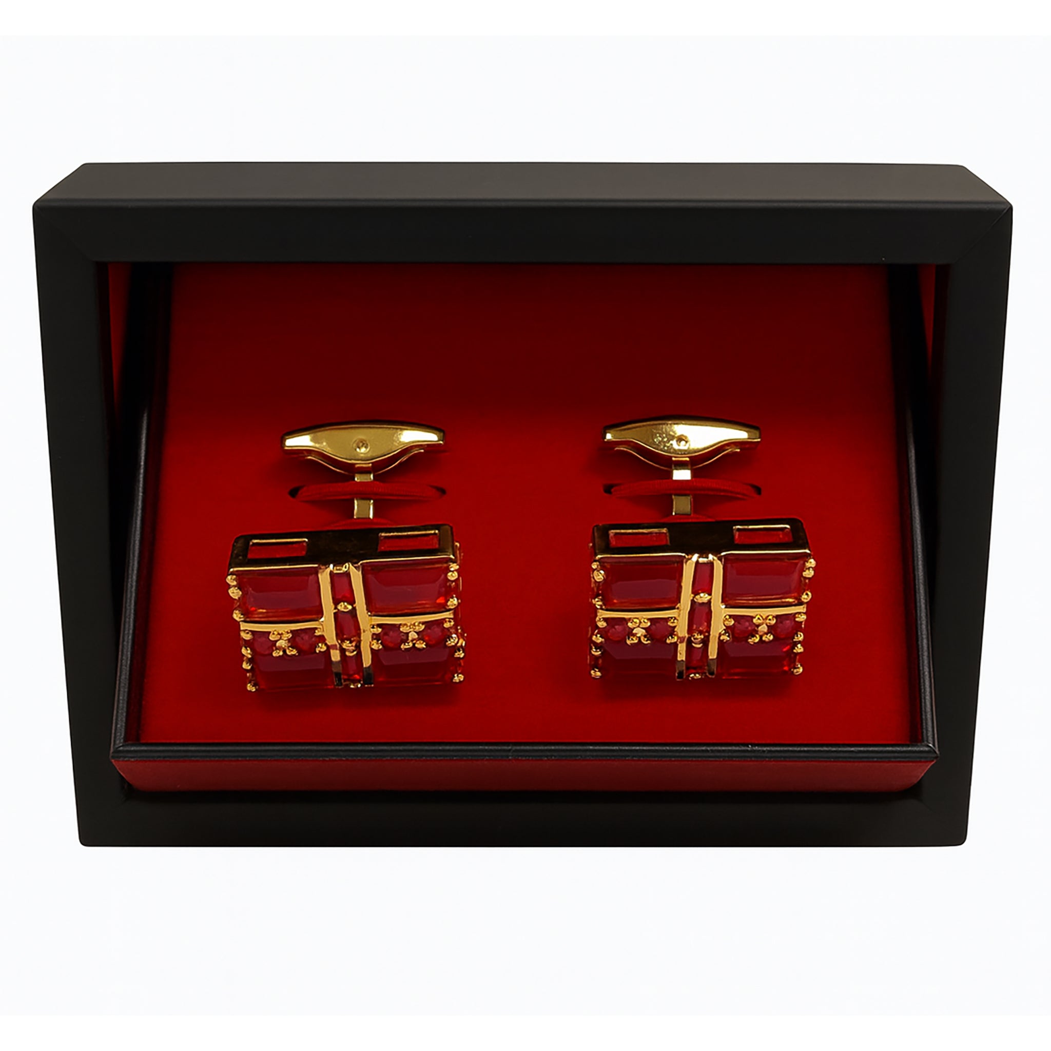 Luxury Red & Gold Gift Box Cufflinks