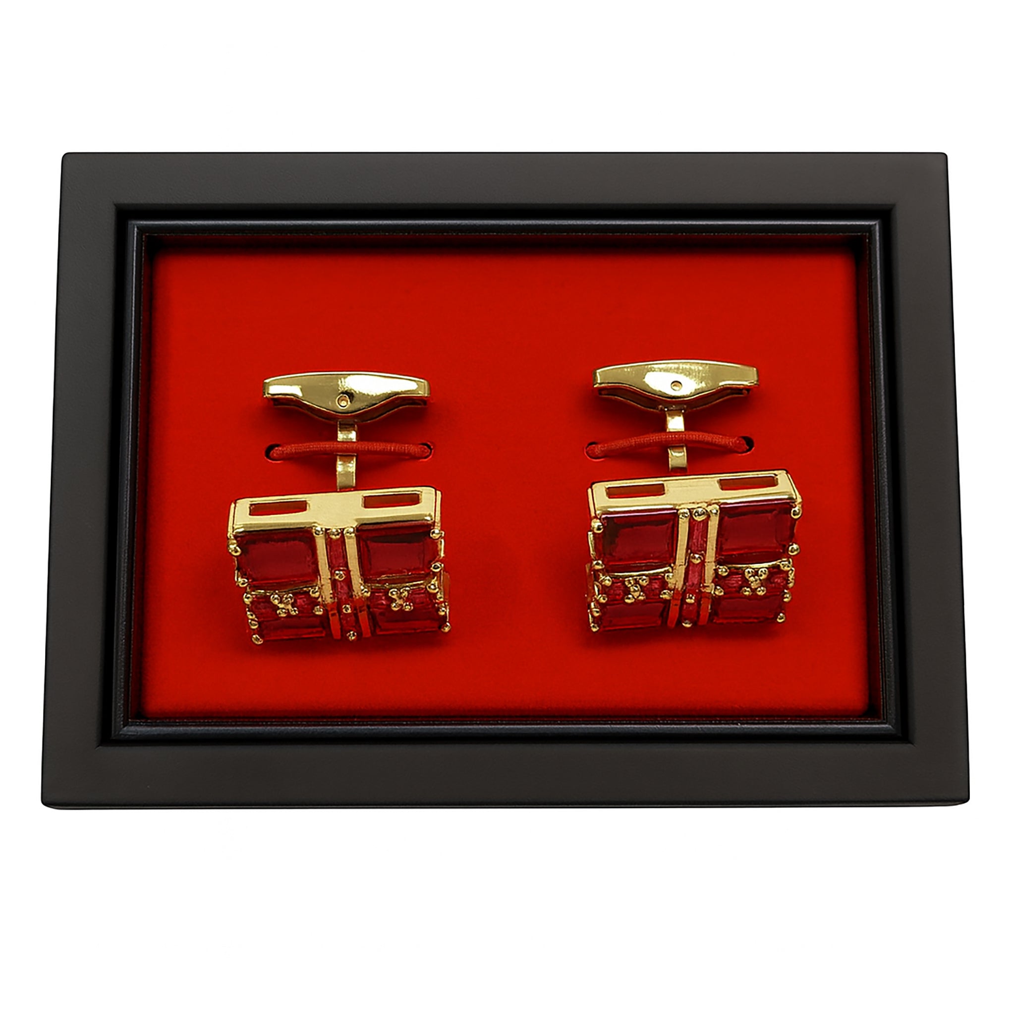 Luxury Red & Gold Gift Box Cufflinks