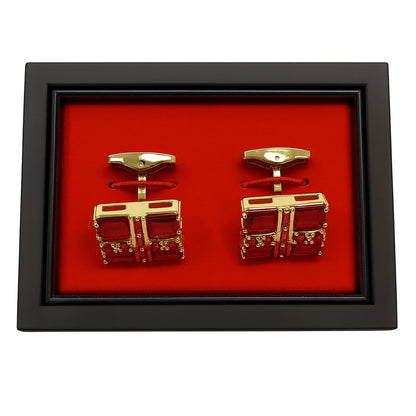 Luxury Red & Gold Gift Box Cufflinks