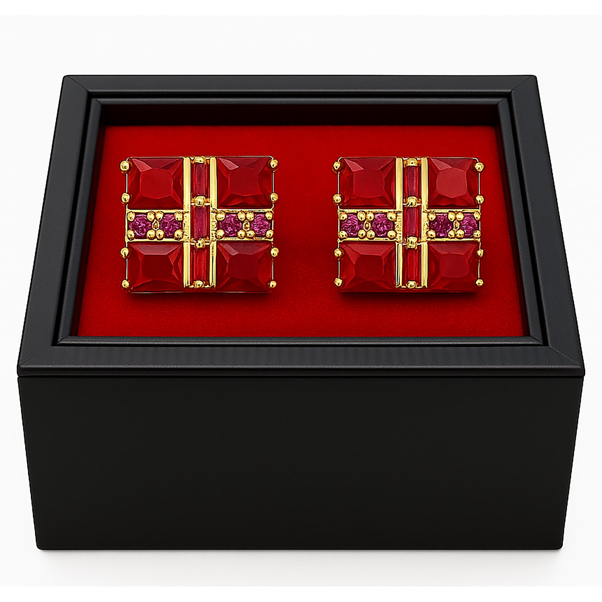 Luxury Red & Gold Gift Box Cufflinks