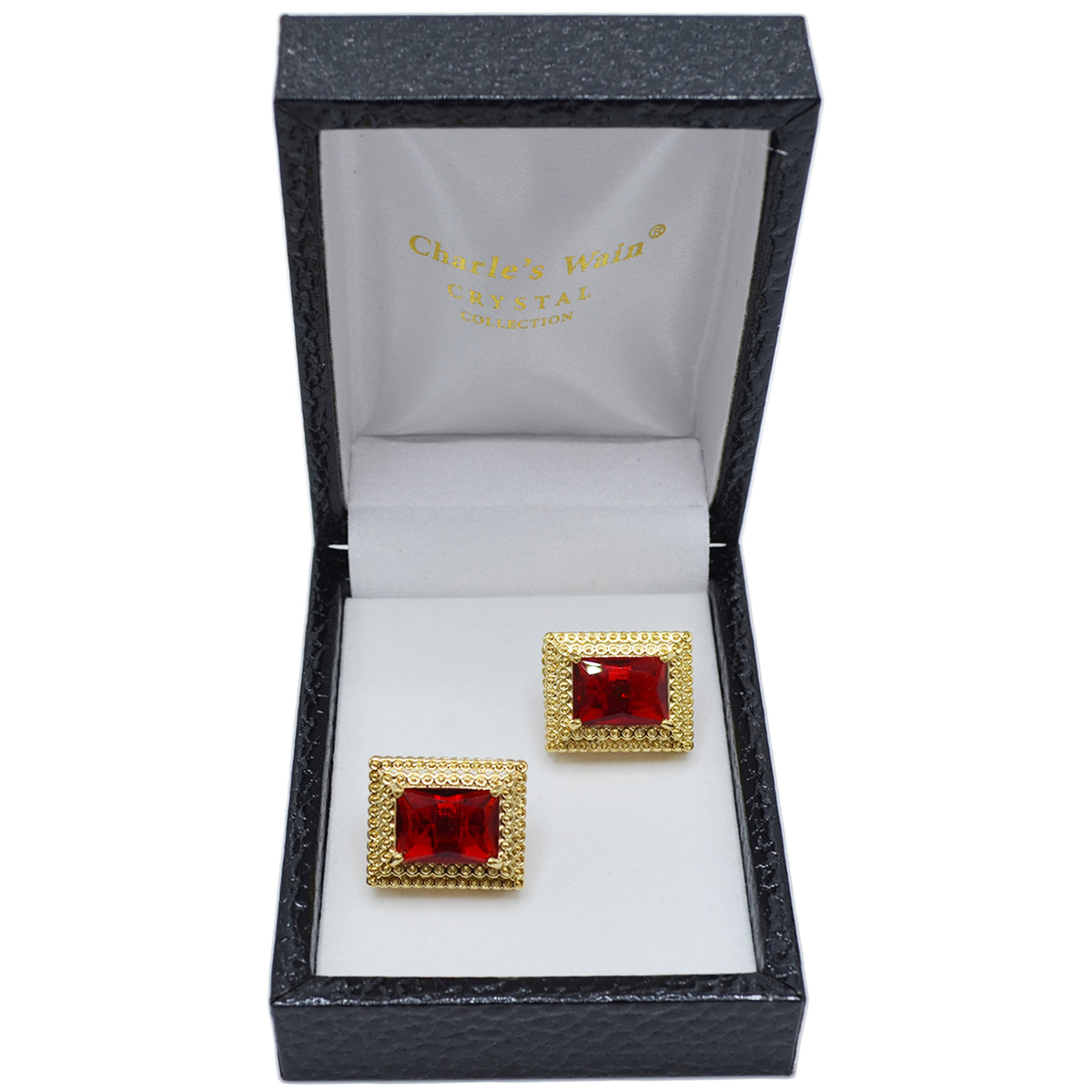 GOLD CUFFLINK WITH STONE