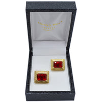 GOLD CUFFLINK WITH STONE