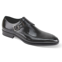 GIOVANNI LEATHER SHOES FT AMATO LEATHER MONK STRAP - CHOC