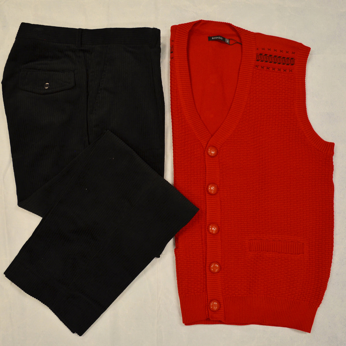 BUNDLE/BLK&RED VEST