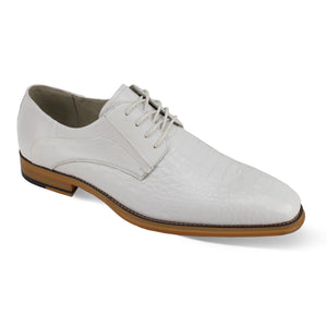 GIOVANNI LEATHER SHOES-MASON-WHITE