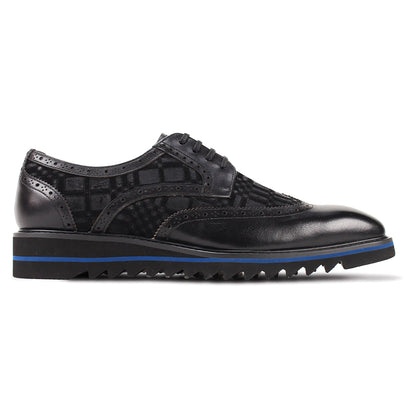 GIOVANNI LEATHER SHOES-RAVEN