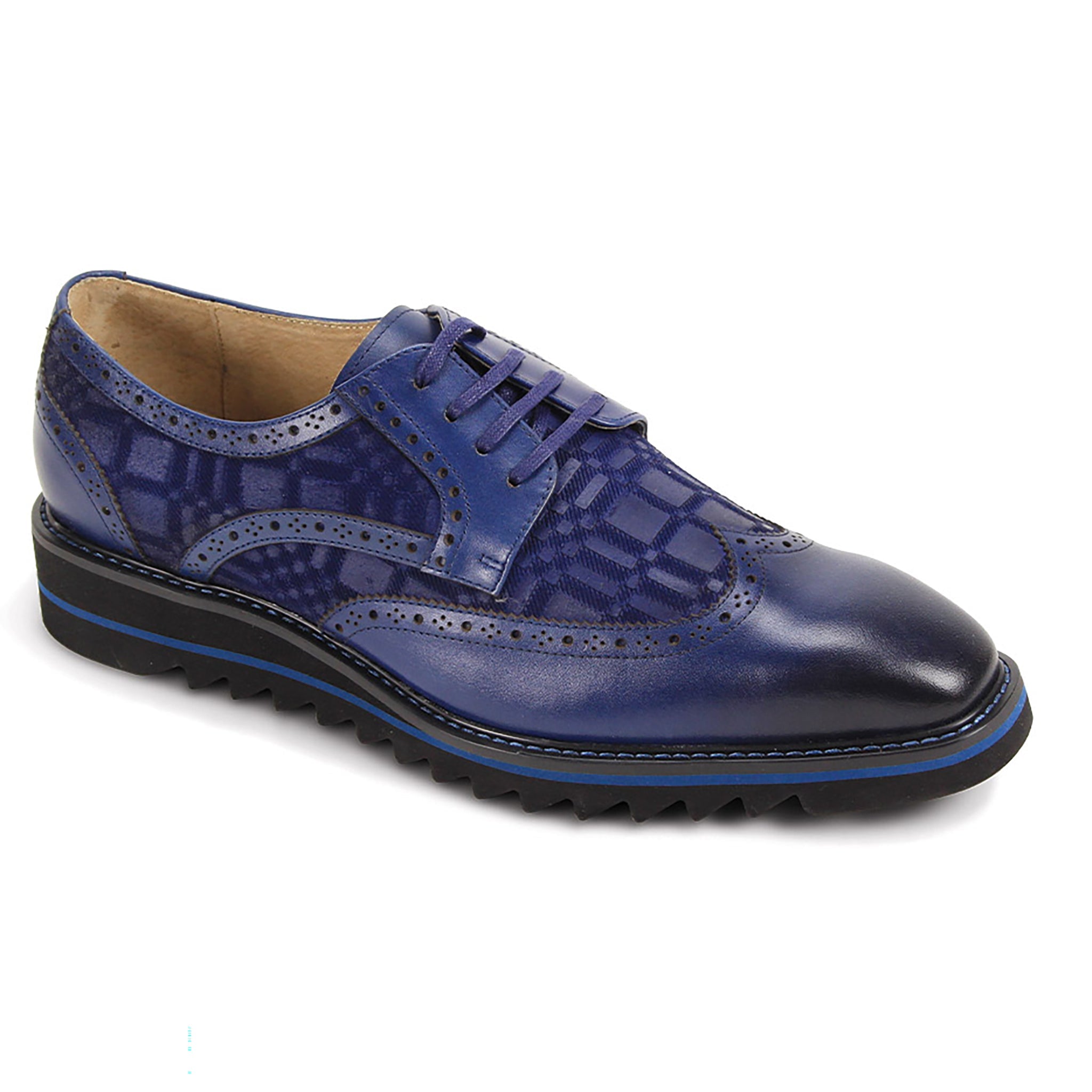 GIOVANNI LEATHER SHOES-RAVEN