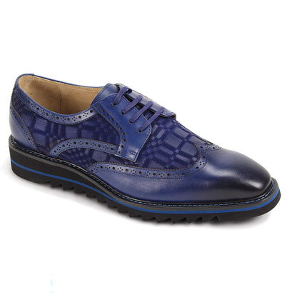GIOVANNI LEATHER SHOES-RAVEN
