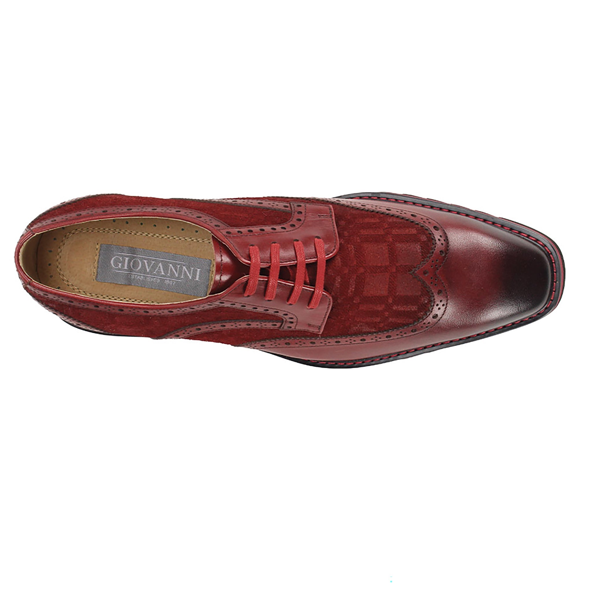 GIOVANNI LEATHER SHOES-RAVEN