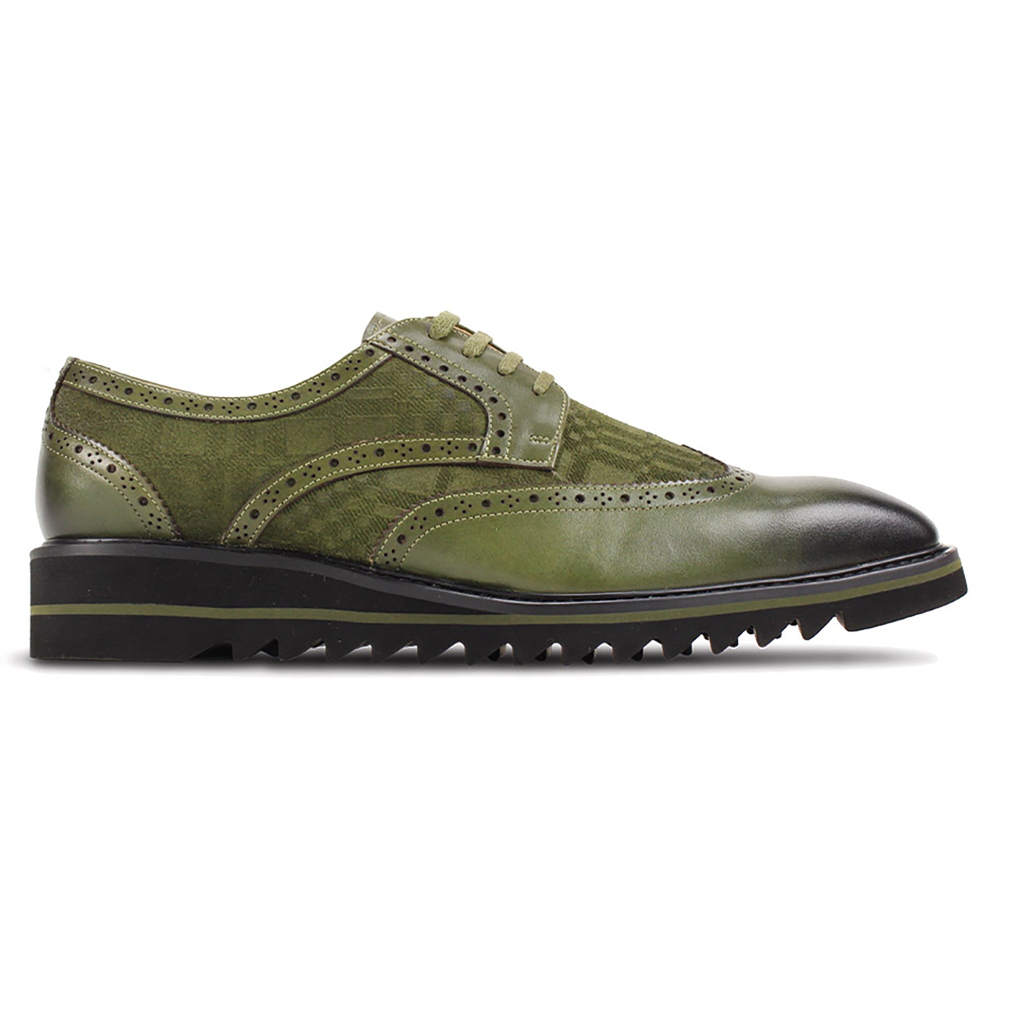 GIOVANNI LEATHER SHOES-RAVEN
