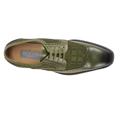 GIOVANNI LEATHER SHOES-RAVEN