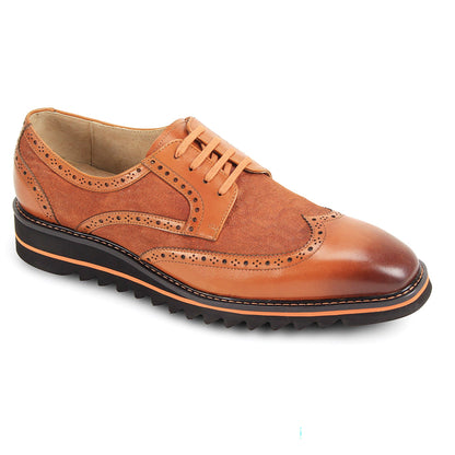 GIOVANNI LEATHER SHOES-RAVEN