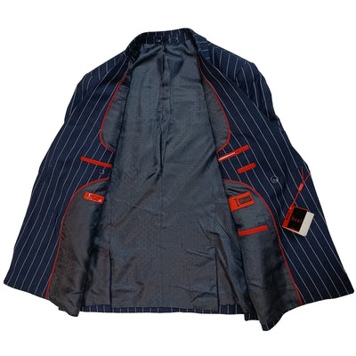 AMATZIA BGD LLC U D Ideal Peak Lapel Double-Breasted Vested Suit -9190