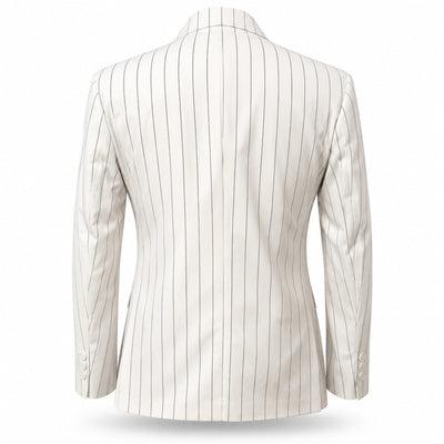 AMATZIA BGD LLC U D Ideal Peak Lapel Double-Breasted Vested Suit -9190