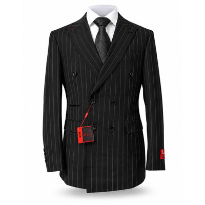 AMATZIA BGD LLC U D Ideal Peak Lapel Double-Breasted Vested Suit -9190
