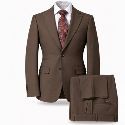 AMATZIA BGD LLC U S M BROWN / 38R Ideal Peak Lapel 2-Piece Suit-80046