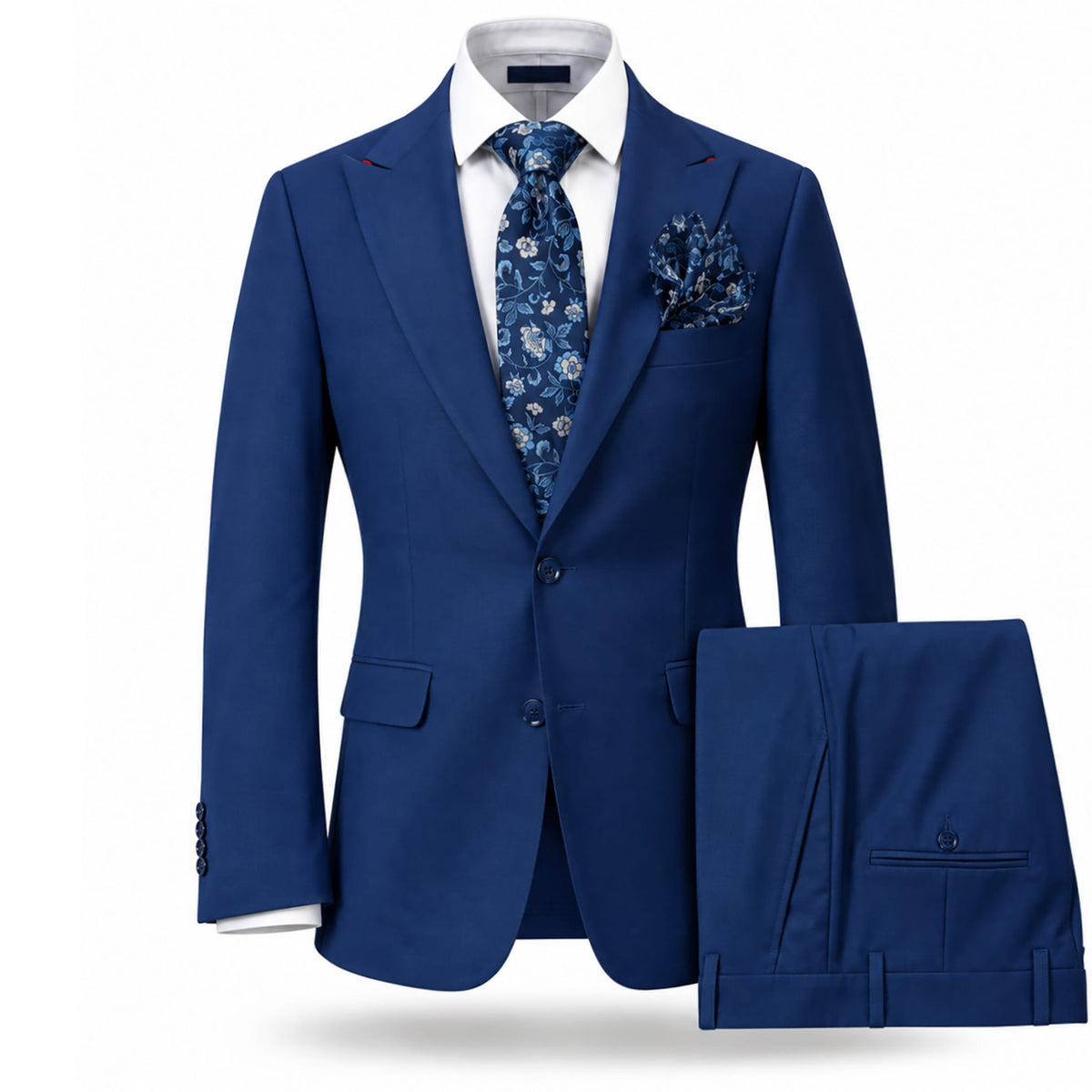AMATZIA BGD LLC U S M INDIGO / 38R Ideal Peak Lapel 2-Piece Suit-80046
