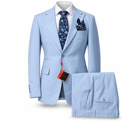 AMATZIA BGD LLC U S M P.BLUE / 38R Ideal Peak Lapel 2-Piece Suit-80046
