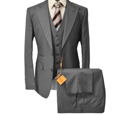 amatzia bgd llc u sm dk.gray / 36 reg ideal vested suit