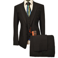 AMATZIA BGD LLC U SM BLACK / 34S IDEAL VESTED SUIT/SIZE:SHORT