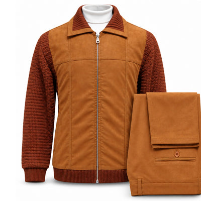 BAGAZIO O F L RUST / M Bagazio Men’s Suede-Look Knit Walking Suit – BM2185