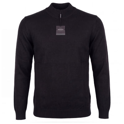 BAGAZIO T P L BLACK / MED Bagazio Men’s Mock Lightweight Knit-Bm2284