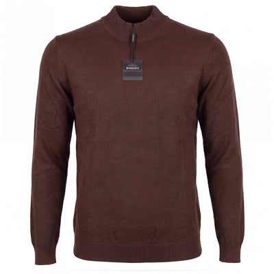 BAGAZIO T P L BROWN / MED Bagazio Men’s Mock Lightweight Knit-Bm2284
