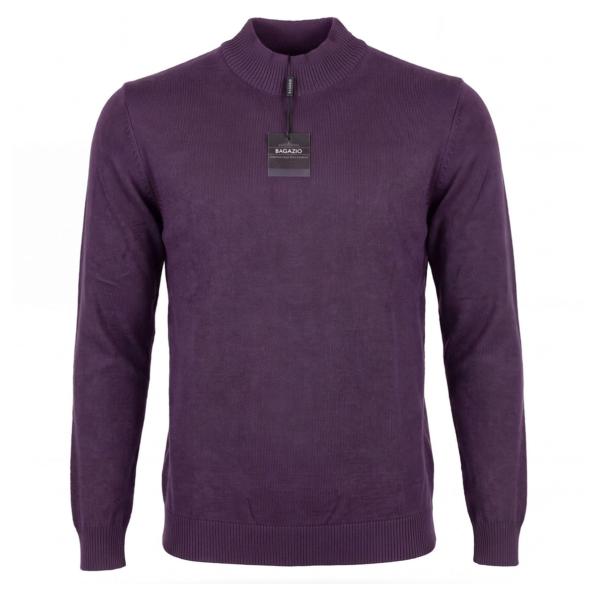 BAGAZIO T P L PURPLE / MED Bagazio Men’s Mock Lightweight Knit-Bm2284