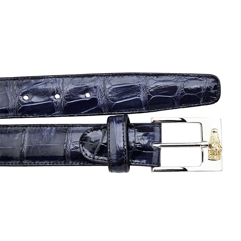 BELVEDERE Belts NAVY / 44 Belvedere-Alligator Belt