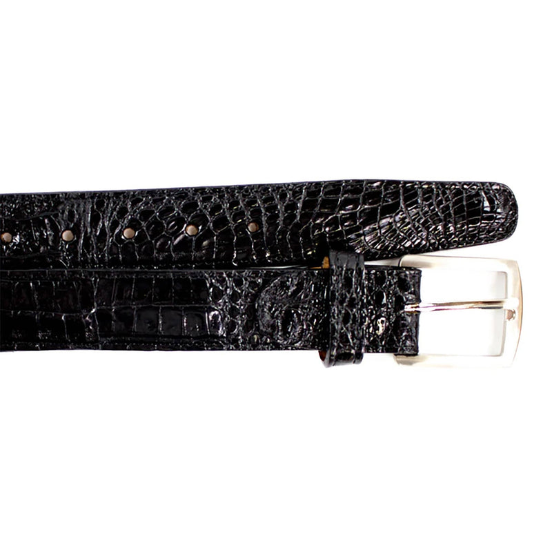 BELVEDERE Belts Black / 44 Belvedere-Crocodile belt -Caiman