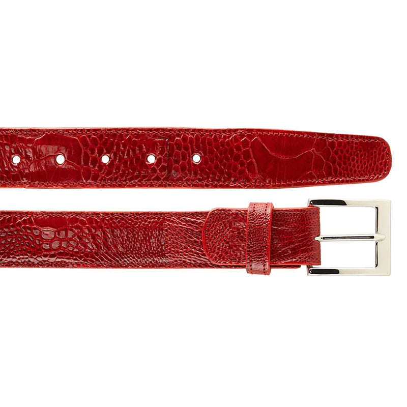 BELVEDERE Belts RED / 44 Belvedere-Ostrich Leg Belt