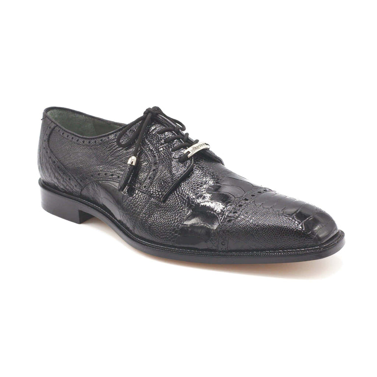 Belvedere Shoes Mens Grey Ostrich Skin Batta 14006