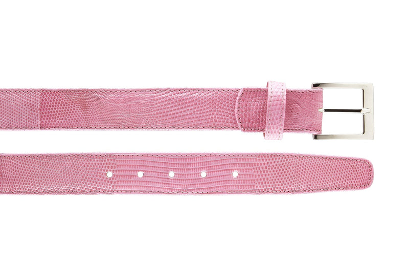 Belvedere Shoes Belts Rose Pink / 44 Lizard Belt- Rose Pink