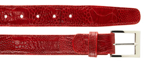 Belvedere Shoes Belts Red / 44 Ostrich Leg Belt- Red