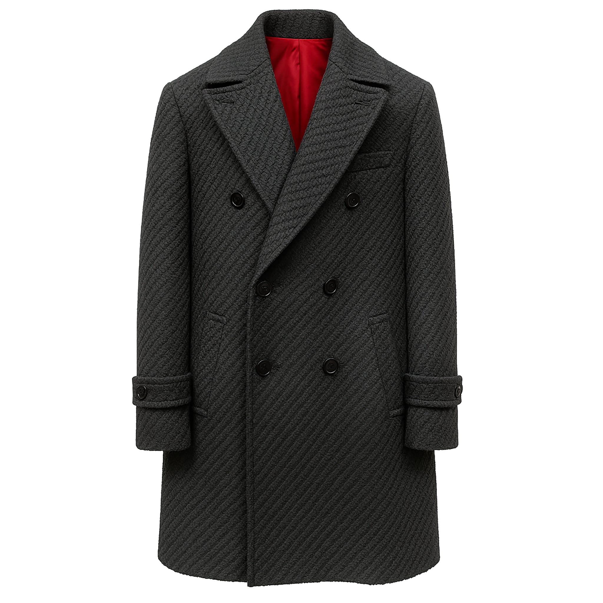 CRG DOUBLE BREASTED OVERCOAT/TC-1481