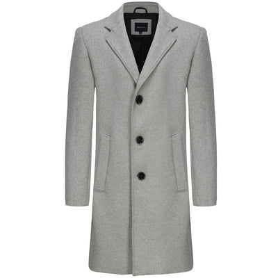 BRAVEMAN SUITING COMPANY J CF LIGHT_GREY / S BRAVEMAN 3/4 COAT-SWC01