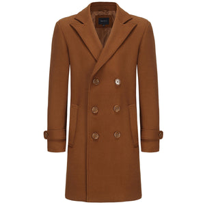 BRAVEMAN SUITING COMPANY J CF CARAMEL / S BRAVEMAN 3/4 DOUBLEBREASTED COAT-DWC01