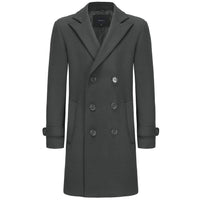 BRAVEMAN SUITING COMPANY J CF CHARCOAL / S BRAVEMAN 3/4 DOUBLEBREASTED COAT-DWC01