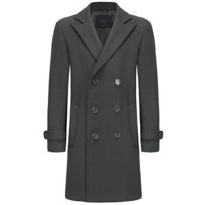 BRAVEMAN SUITING COMPANY J CF CHARCOAL / S BRAVEMAN 3/4 DOUBLEBREASTED COAT-DWC01