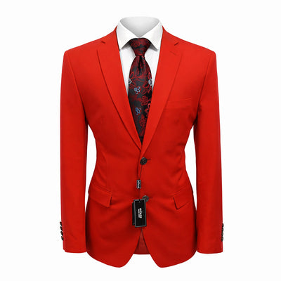 BRAVEMAN SUITING COMPANY J S RED / 38 REG MILANO LABEL SPORT COAT/Sp100