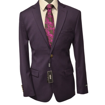 BRAVEMAN SUITING COMPANY J S PURPLE / 40 REG MILANO LABEL SPORT COAT/Sp100