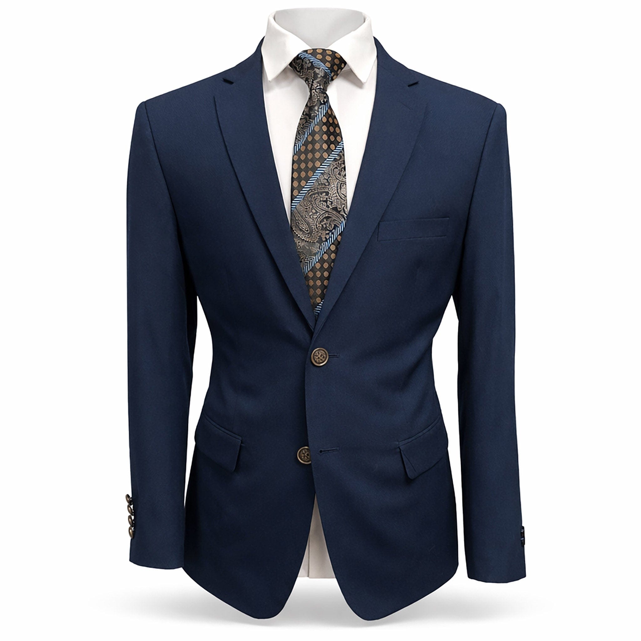 BRAVEMAN SUITING COMPANY J S NAVY / 38 REG MILANO LABEL SPORT COAT/Sp100