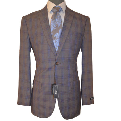BRAVEMAN SUITING COMPANY J SS BROWN / 38 REG MILANO LABLE BLAZER/Ml7811