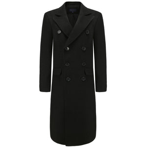 BRAVEMAN SUITING COMPANY O C BLACK / S BRAVEMAN OVERCOAT-DLC01