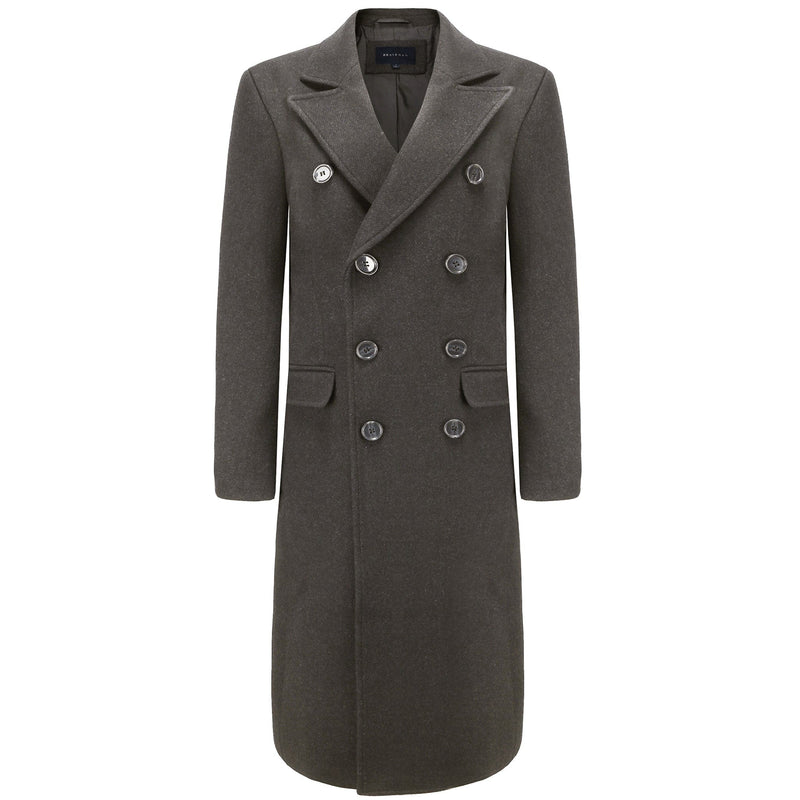 BRAVEMAN SUITING COMPANY O C CHARCOAL / S BRAVEMAN OVERCOAT-DLC01