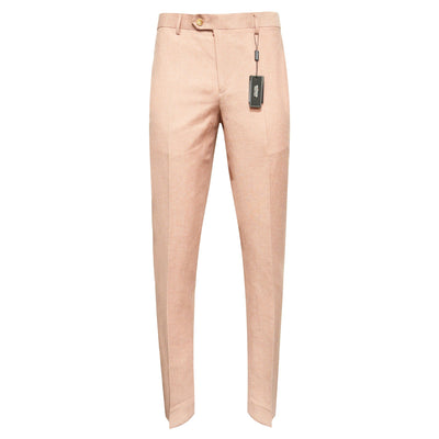 BRAVEMAN SUITING COMPANY P CS PINK / 32 MILANO LABEL LINEN PANTS/LP-201