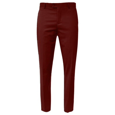 BRAVEMAN SUITING COMPANY P DM BURGUNDY / 30 MILANO LABEL MODERN FIT PANTS/Sp202